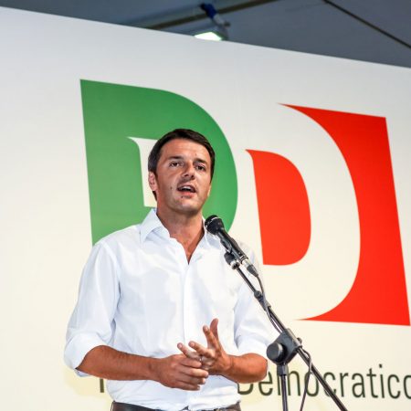 Portrait von Matteo Renzi Ehemaliger Minister Präsident Italien.