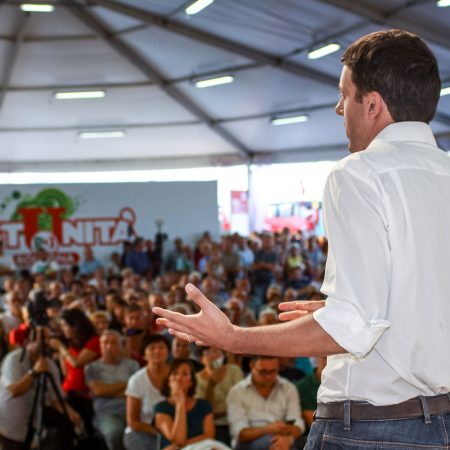 Fotograf für events in München: Auf die Bühne von Matteo Renzi