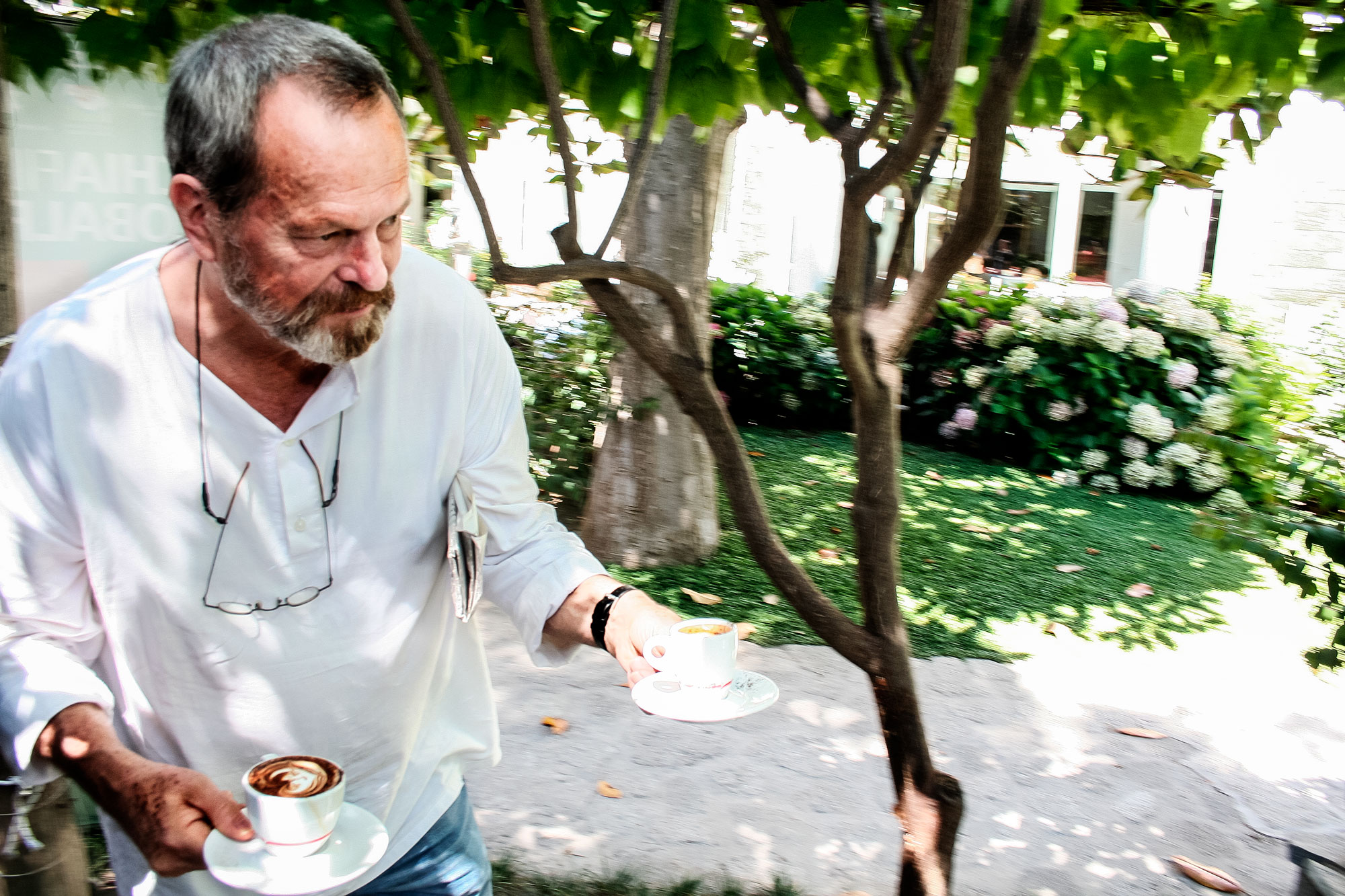 A caffé mit Terry Gilliam - Hollywood Regisseur Portrait von Valerio Agolino Fotograf